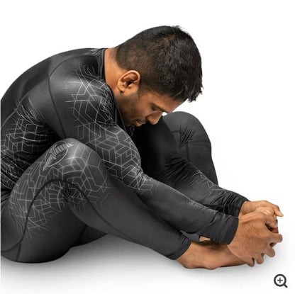 Spats (Licra Larga) Hayabusa Geo (Negro/ Gris) (Disponible por Encargo)