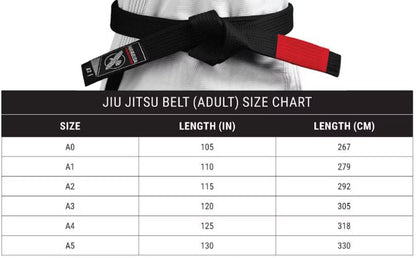 Cinta de Jiujitsu Brasileño Hayabusa (Negra) (Disponible por Encargo)