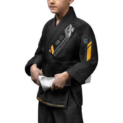 Uniforme de Jiujitsu Brasileño Hayabusa Ascend para Niño (Negro) (Disponible por Encargo)