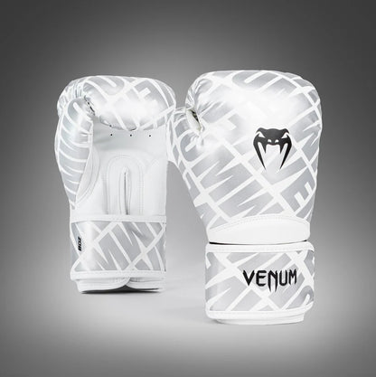 Guantes de Box Venum Contender 1.5 XT (Blanco / Plateado) (Disponible en Costa Rica)