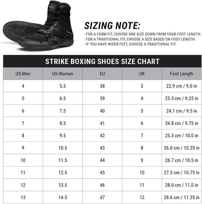 Zapatos de Box Hayabusa Strike (Negro) (Disponible por Encargo)