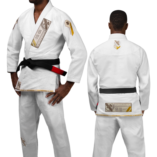 Uniforme de Jiujitsu Brasileño Liviano Hayabusa Ascend (Blanco) (Disponible por Encargo)