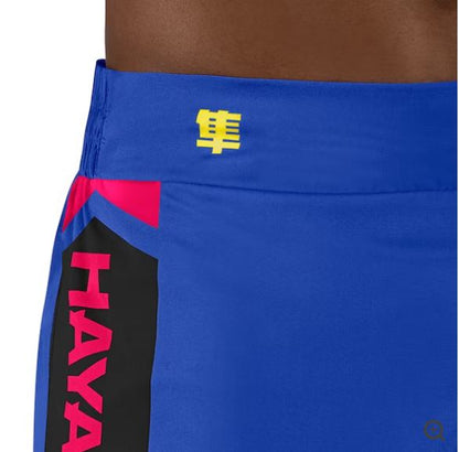 Fightshorts de Kickboxing Hayabusa Icon (Celeste / Amarillo) (Disponible por Encargo)