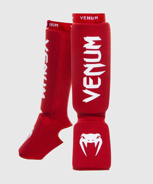 Espinilleras de Media Venum Kontact (Rojo / Blanco) (Disponible en Costa Rica y por Encargo)