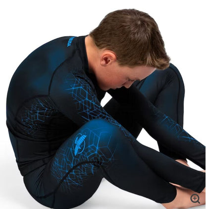 Spats (Licra Larga) para Niños Hayabusa Geo (Azul) (Disponible por Encargo)