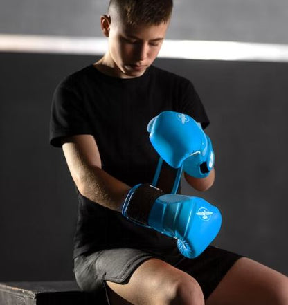 Guantes de Box Hayabusa T3 para Niños Neón (Celeste / Azul) (Disponible por Encargo)