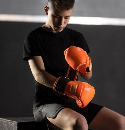 Guantes de Box Hayabusa T3 para Niños Neón (Anaranjado / Blanco) (Disponible por Encargo)