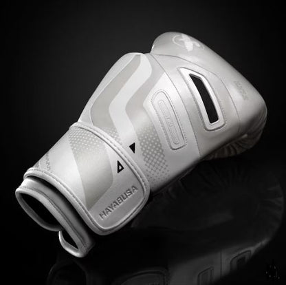 Guantes de Box Hayabusa T3D (Blanco / Gris) (Disponible por Encargo)