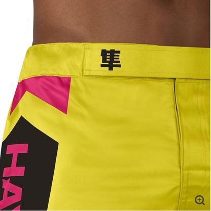 Fightshorts Hayabusa Icon (Cortos) (Amarillo / Azul) (Disponible en Costa Rica y por Encargo)