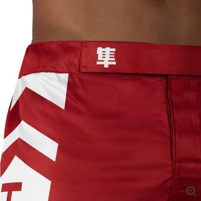 Fightshorts Hayabusa Icon (Largos) (Rojo / Blanco) (Disponible por Encargo)