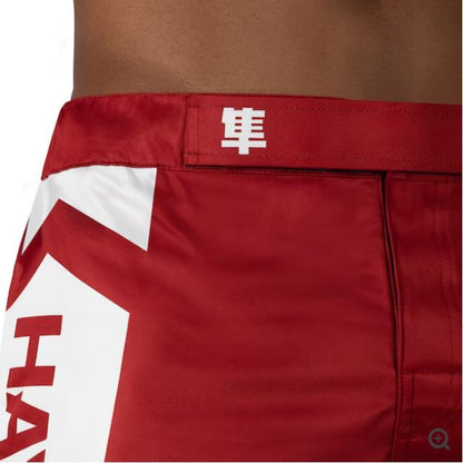 Fightshorts Hayabusa Icon (Cortos) (Rojo / Blanco) (Disponible por Encargo)