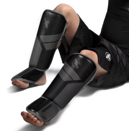Espinilleras para Niño Hayabusa S4 (Negro / Gris) (Disponible por Encargo)