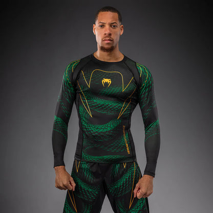Rashguard Manga Larga Venum Matupa (Negro / Verde) (Disponible en Costa Rica)