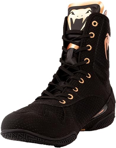 Zapatos de Box Venum Elite Evo Monogram (Negro / Bronce) (Disponible por Encargo)