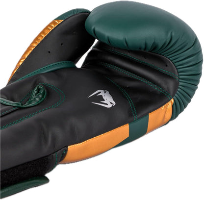 Guantes de Box Venum Elite (Verde / Bronce / Plateado) (Disponible por Encargo)