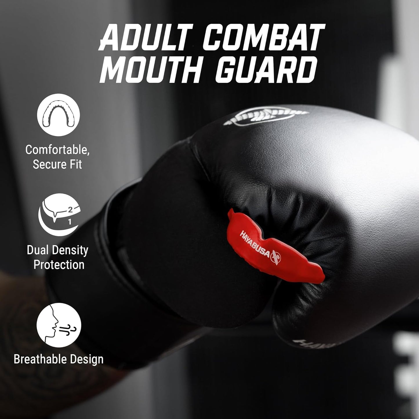 Bucal Hayabusa Combat (Rojo / Negro) (Disponible por Encargo)