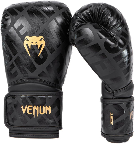 Guantes de Box Venum Contender 1.5 XT (Negro / Dorado) (Disponible en Costa Rica y por Encargo)