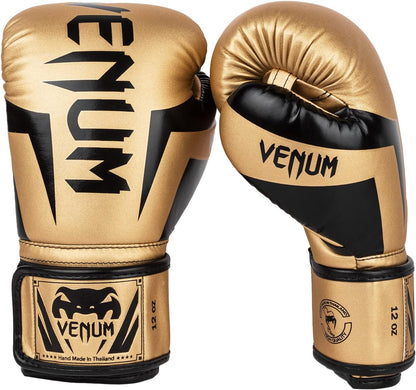 Guantes de Box Venum Elite (Dorado / Negro) (Disponible por Encargo)