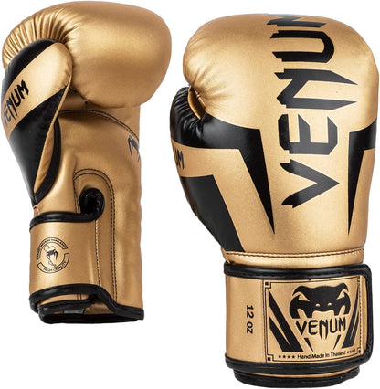 Guantes de Box Venum Elite (Dorado / Negro) (Disponible por Encargo)