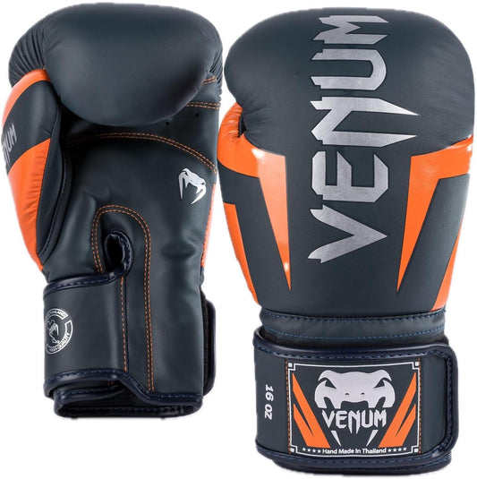 Guantes de Box Venum Elite (Azul / Plateado / Naranja) (Disponible por Encargo)