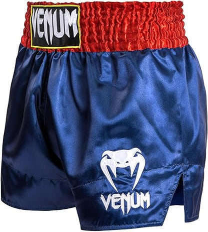 Fightshorts de Muay Thai Venum Classic (Azul / Rojo / Blanco) (Disponible por Encargo)