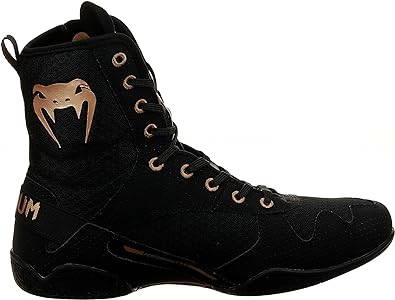 Zapatos de Box Venum Elite Evo Monogram (Negro / Bronce) (Disponible por Encargo)