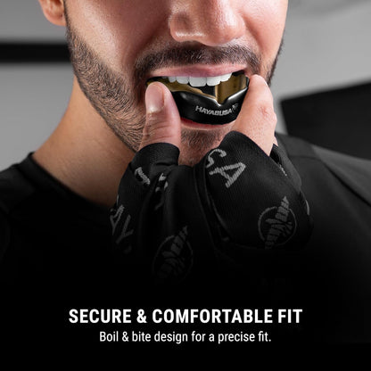 Bucal Hayabusa Combat (Negro / Dorado) (Disponible en Costa Rica y por Encargo)