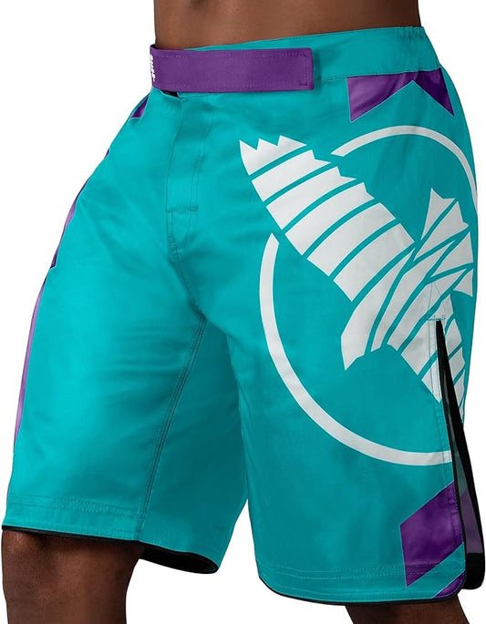 Fightshorts Hayabusa Icon (Largos) (Turquesa / Blanco) (Disponible en Costa Rica)