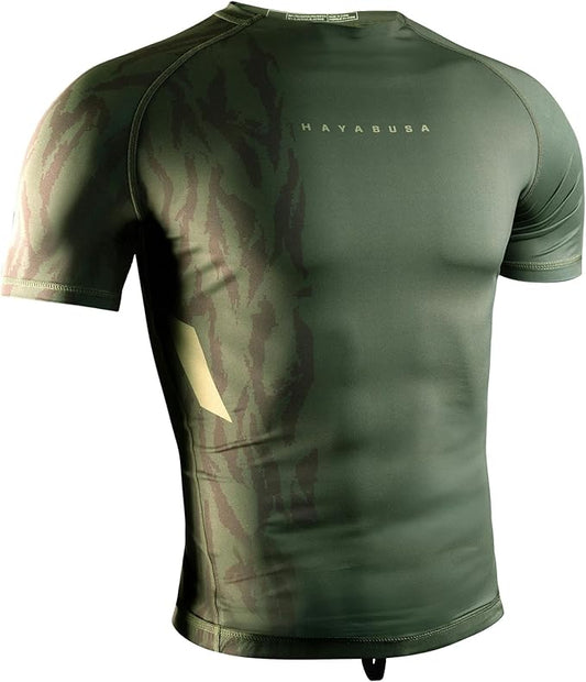 Rashguard Manga Corta para Hombre Hayabusa Apex (Verde Oliva) (Disponible en Costa Rica)
