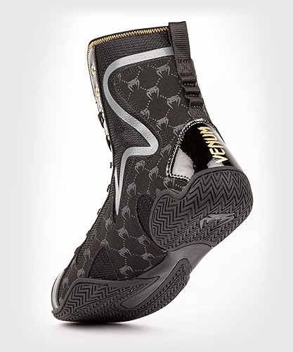 Zapatos de Box Venum Elite Evo Monogram (Negro / Negro) (Disponible por Encargo)