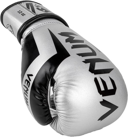 Guantes de Box Venum Elite (Plateado / Negro) (Disponible por Encargo)