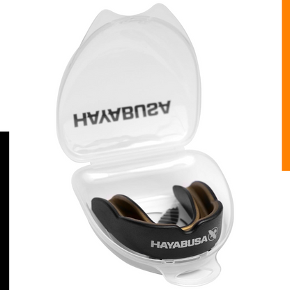 Bucal Hayabusa Combat para Niño (Negro / Dorado) (Disponible por Encargo)