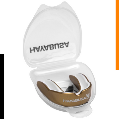 Bucal Hayabusa Combat para Niño (Dorado / Blanco) (Disponible por Encargo)
