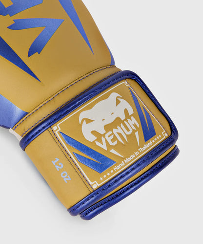 Guantes de Box Venum Elite (Café / Azul) (Edición Especial)  (Disponible por Encargo)