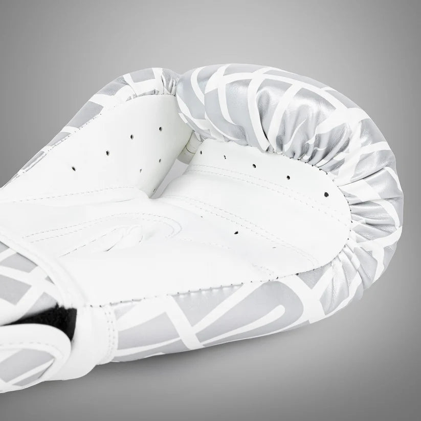 Guantes de Box Venum Contender 1.5 XT (Blanco / Plateado) (Disponible en Costa Rica)