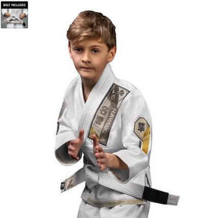 Uniforme de Jiujitsu Brasileño Hayabusa Ascend para Niño (Blanco) (Disponible por Encargo)