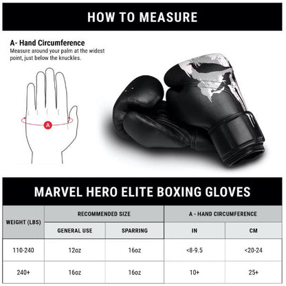 Guantes de Box Hayabusa T3 Edición Punisher (Marvel) (Disponible por Encargo)
