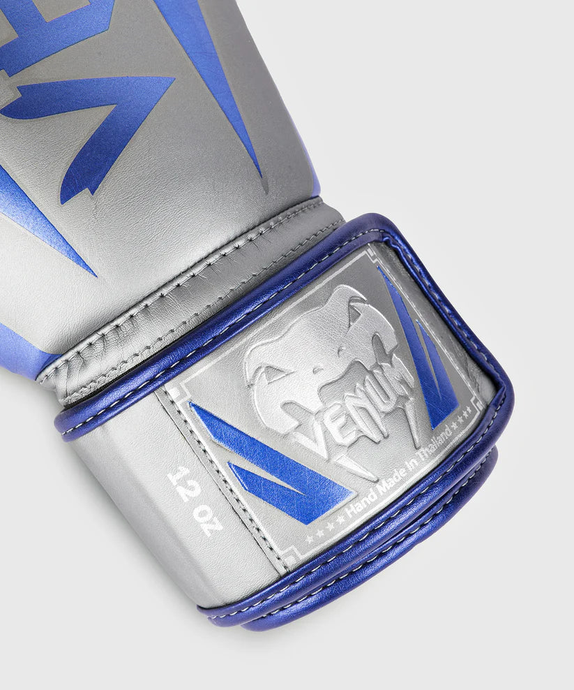 Guantes de Box Venum Elite (Gris / Azul) (Edición Especial)  (Disponible por Encargo)