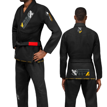 Uniforme de Jiujitsu Brasileño Liviano Hayabusa Ascend (Negro) (Disponible por Encargo)