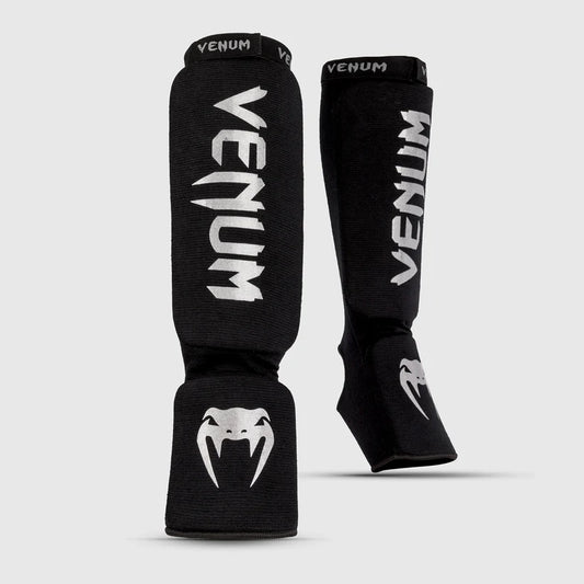 Espinilleras de Media Venum Kontact (Negrol / Plateado) (Disponible en Costa Rica y por Encargo) (Copia)