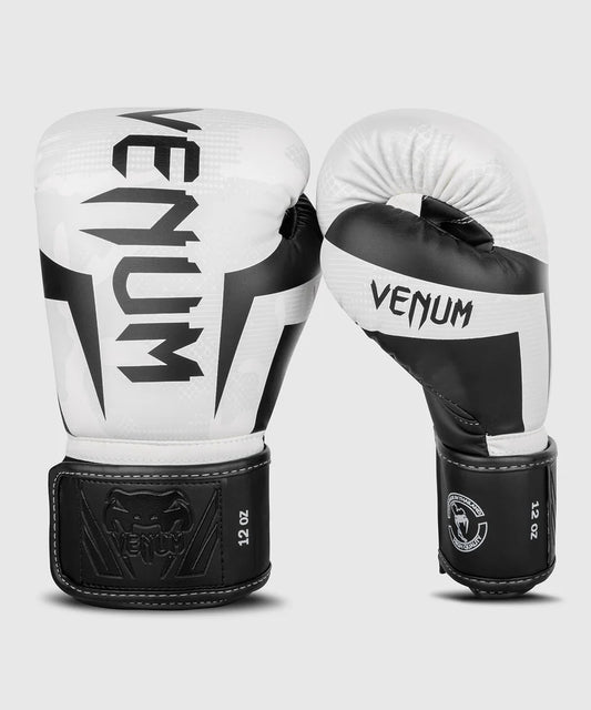 Guantes de Box Venum Elite (Blanco Camo / Negro) (Disponible por Encargo)