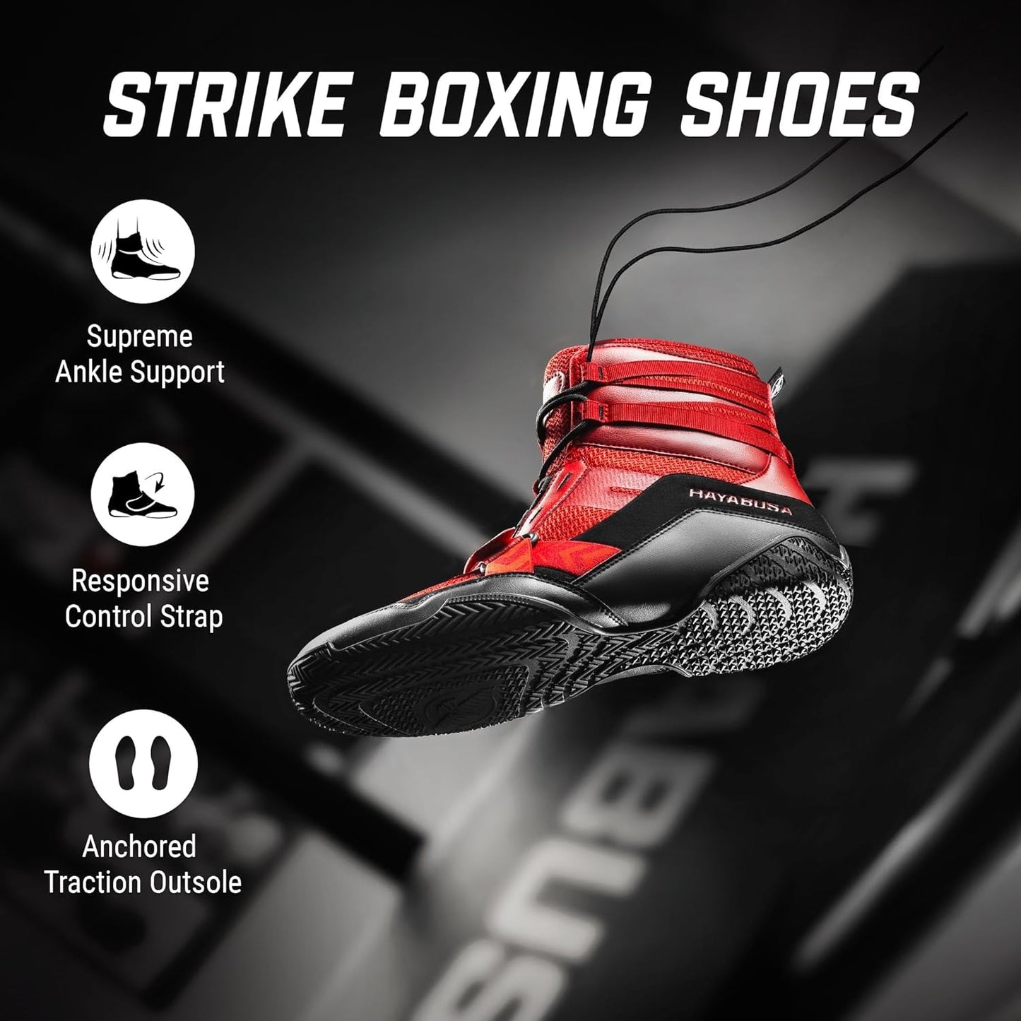Zapatos de Box Hayabusa Strike (Rojo) (Disponible por Encargo)