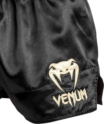 Fightshorts de Muay Thai Venum Classic (Negro / Rojo / Dorado) (Disponible por Encargo)