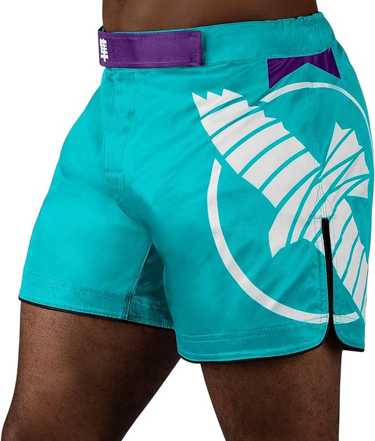 Fightshorts Hayabusa Icon (Cortos) (Turquesa / Blanco) (Disponible en Costa Rica)