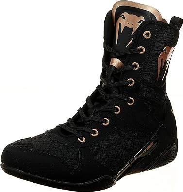 Zapatos de Box Venum Elite Evo Monogram (Negro / Bronce) (Disponible por Encargo)