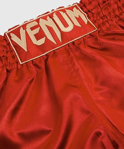 Fightshorts de Muay Thai Venum Classic (Rojo / Dorado) (Disponible por Encargo)