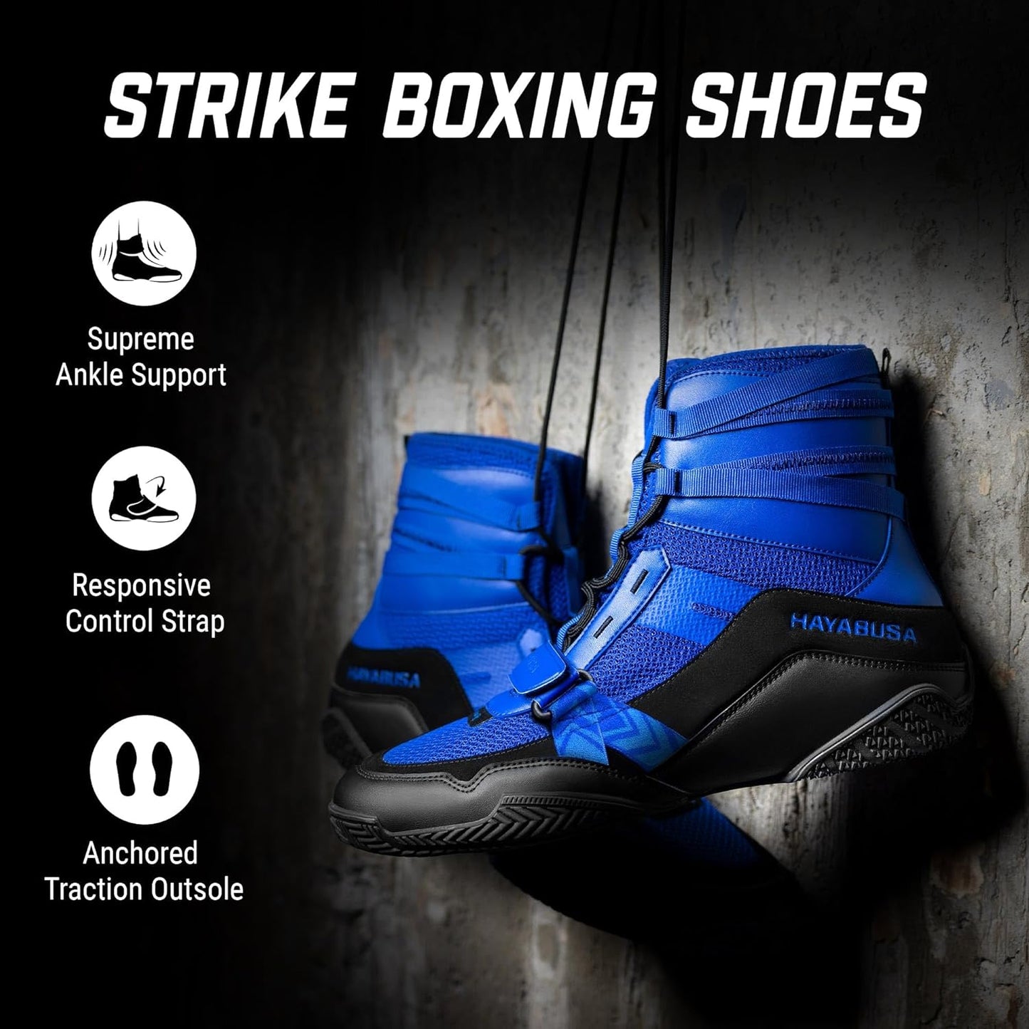 Zapatos de Box Hayabusa Strike (Azul) (Disponible por Encargo)