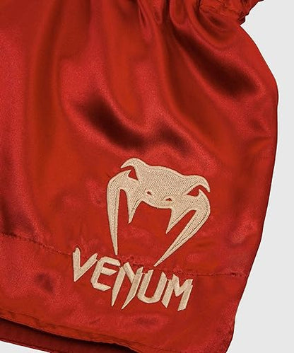 Fightshorts de Muay Thai Venum Classic (Rojo / Dorado) (Disponible por Encargo)