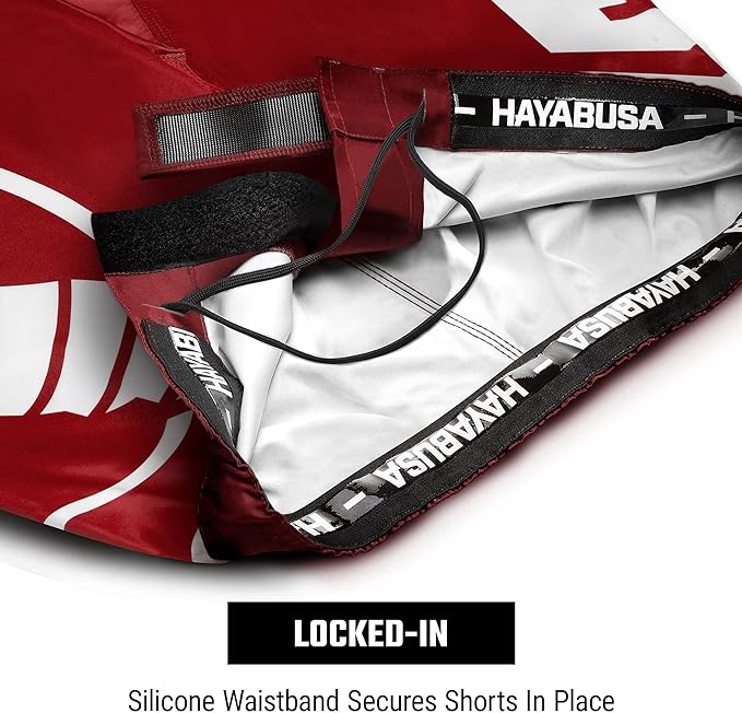 Fightshorts Hayabusa Icon (Cortos) (Rojo / Blanco) (Disponible por Encargo)