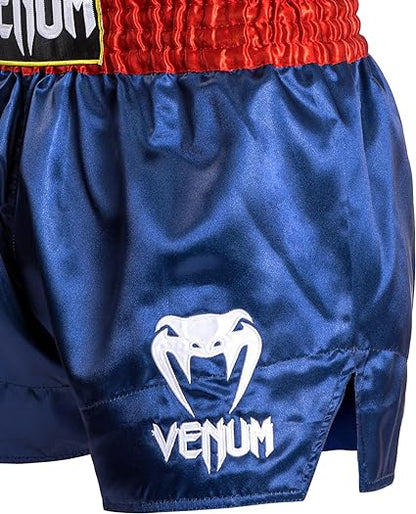 Fightshorts de Muay Thai Venum Classic (Azul / Rojo / Blanco) (Disponible por Encargo)